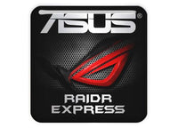 Asus ROG RAIDR Express 1"x1" Chrome Effect Domed Case Badge / Sticker Logo