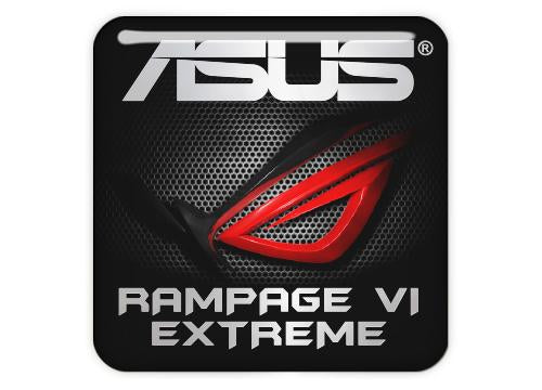 Asus ROG RAMPAGE VI EXTREME 1"x1" Chrome Effect Domed Case Badge / Sticker Logo