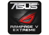 Asus ROG RAMPAGE V EXTREME 1"x1" Badge de boîtier bombé effet chromé / Logo autocollant