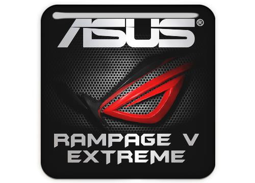 Asus ROG RAMPAGE V EXTREME 1"x1" Chrome Effect Domed Case Badge / Sticker Logo