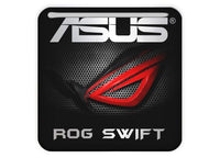 Asus ROG SWIFT 1"x1" Chrome Effect Domed Case Badge / Sticker Logo