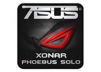 Asus ROG Xonar Phoebus Solo 1"x1" Chrome Effect Domed Case Badge / Sticker Logo