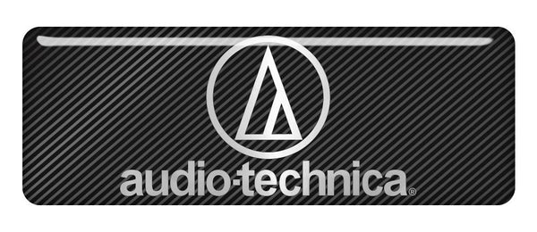 Audio-Technica 2.75"x1" Chrome Effect Domed Case Badge / Sticker Logo