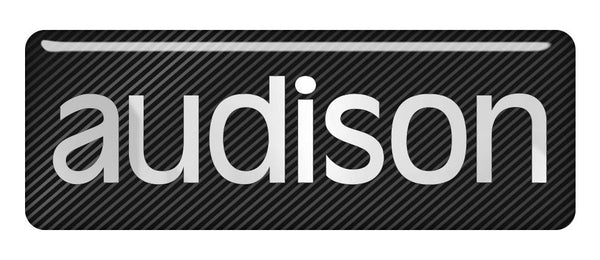 Audison 2.75"x1" Chrome Effect Domed Case Badge / Sticker Logo
