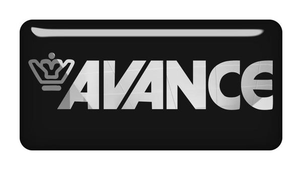 Avance 2"x1" Chrome Effect Domed Case Badge / Sticker Logo