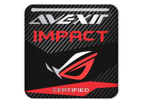 Avexir Impact 1"x1" Chrome Effect Domed Case Badge / Sticker Logo