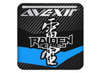Avexir Raiden Series 1"x1" Chrome Effect Domed Case Badge / Sticker Logo