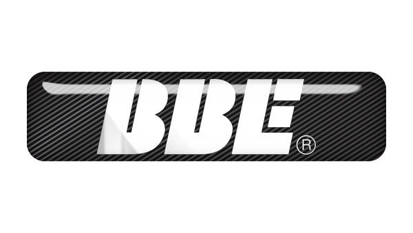 BBE 2"x0.5" Chrome Effect Domed Case Badge / Sticker Logo