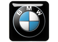 BMW 1"x1" Chrome Effect Domed Case Badge / Sticker Logo