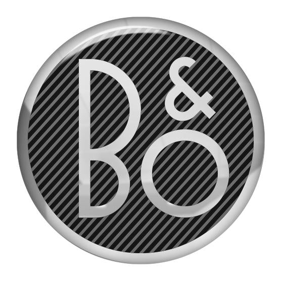 Bang & Olufsen 1.5" Diameter Round Chrome Effect Domed Case Badge / Sticker Logo