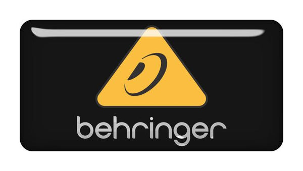 Behringer 2"x1" Chrome Effect Domed Case Badge / Sticker Logo