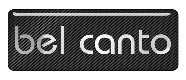 Bel Canto 2.75"x1" Chrome Effect Domed Case Badge / Sticker Logo