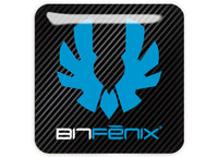 BitFenix Blue 1"x1" Chrome Effect Domed Case Badge / Sticker Logo