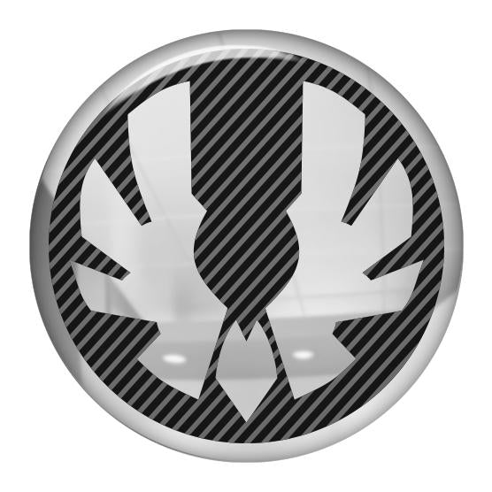 BitFenix 1.5" Diameter Round Chrome Effect Domed Case Badge / Sticker Logo