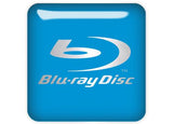 Blu-ray Disc Bleu 1"x1" Effet Chrome Dôme Boîtier Badge / Autocollant Logo