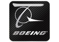 Boeing 1"x1" Chrome Effect Domed Case Badge / Sticker Logo