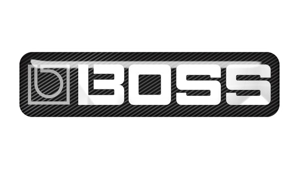 Boss 2"x0.5" Chrome Effect Domed Case Badge / Sticker Logo