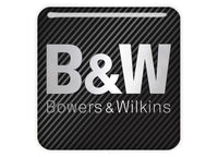 Bowers & Wilkins 1"x1" Chrome Effect Domed Case Badge / Sticker Logo