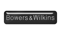 Bowers & Wilkins 2"x0.5" Chrome Effect Domed Case Badge / Sticker Logo