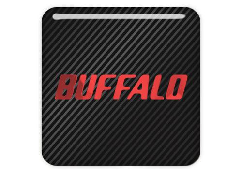 Buffalo Red 1"x1" Chrome Effect Domed Case Badge / Sticker Logo