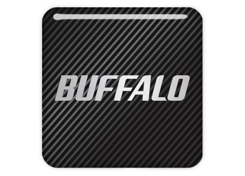 Buffalo 1"x1" Chrome Effect Domed Case Badge / Sticker Logo