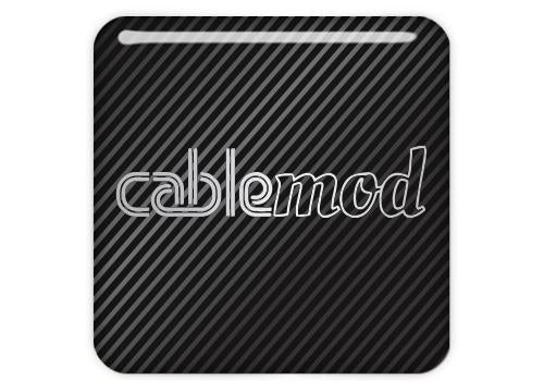 Cablemod 1"x1" Chrome Effect Domed Case Badge / Sticker Logo