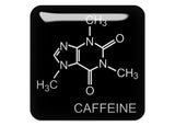 Caféine 1"x1 » Chrome Effet Dôme Case Badge / Autocollant Logo