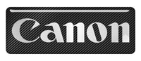 Canon 2.75"x1" Chrome Effect Domed Case Badge / Sticker Logo