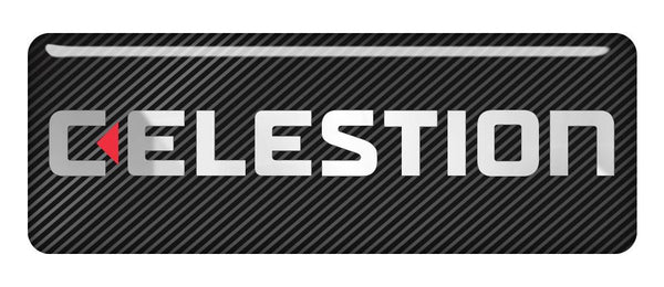 Celestion 2.75"x1" Chrome Effect Domed Case Badge / Sticker Logo
