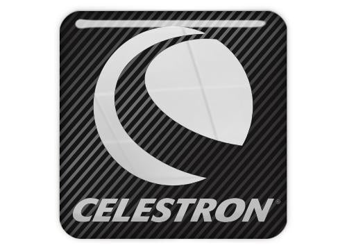 Celestron 1"x1" Chrome Effect Domed Case Badge / Sticker Logo