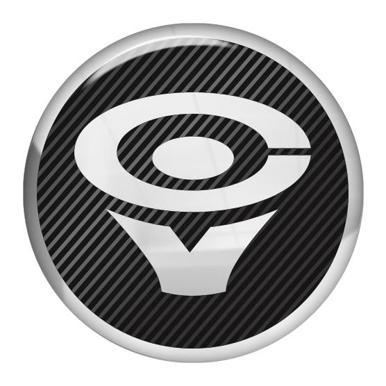Cerwin-Vega 1.5" Diameter Round Chrome Effect Domed Case Badge / Sticker Logo