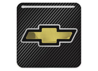 Chevrolet (Chevy) 1"x1" Chrome Effect Domed Case Badge / Sticker Logo