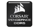 Corsair Vengeance DDR5 RAM 1"x1" Chrome Effect Domed Case Badge / Sticker Logo