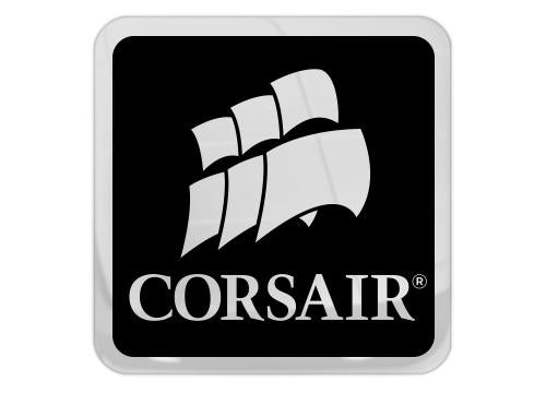 Corsair 1"x1" Chrome Effect Flat Logo Sticker