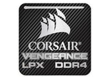 Corsair Vengeance LPX DDR4 1"x1" Badge de boîtier bombé effet chromé / Logo autocollant