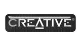 Creative 2 "x 0,5" Chrome Effet Dôme Cas Badge / Autocollant Logo
