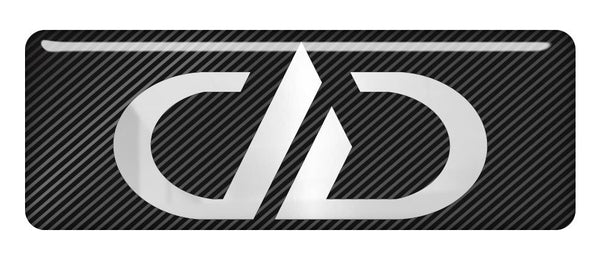DD Audio 2.75"x1" Chrome Effect Domed Case Badge / Sticker Logo