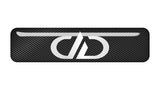 DD Audio 2"x0.5" Badge de boîtier en forme de dôme effet chromé / Logo autocollant