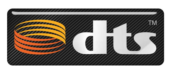 DTS 2.75"x1" Chrome Effect Domed Case Badge / Sticker Logo