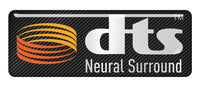 DTS Neural Surround 2.75"x1" Chrome Effect Domed Case Badge / Sticker Logo