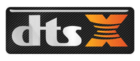 DTS X 2.75"x1" Chrome Effect Domed Case Badge / Sticker Logo