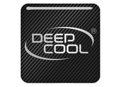Deepcool 1"x1" Chrome Effect Domed Case Badge / Sticker Logo