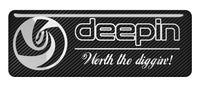 Deepin 2.75"x1" Chrome Effect Domed Case Badge / Sticker Logo