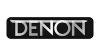 Denon 2"x0.5" Chrome Effect Domed Case Badge / Sticker Logo
