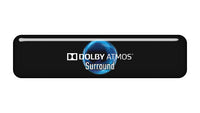 Dolby Atmos Surrond 2"x0.5" Chrome Effect Domed Case Badge / Sticker Logo