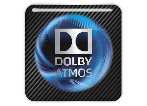 Dolby Atmos 1"x1" Chrome Effect Domed Case Badge / Sticker Logo