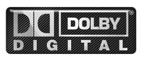 Dolby Digital 2.75"x1" Chrome Effect Domed Case Badge / Sticker Logo