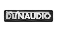 Dynaudio 2"x0.5" Chrome Effect Domed Case Badge / Sticker Logo