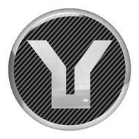 Dynaudio 1.5" Diameter Round Chrome Effect Domed Case Badge / Sticker Logo