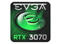 EVGA GeForce RTX 3070 1"x1" Chrome Effect Domed Case Badge / Sticker Logo
